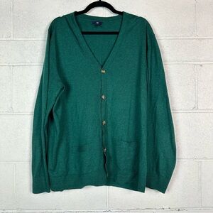 Gap Men's Green Cardigan Sweater size XL